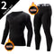 2/4 Piece Suit Men'S Warm Corset Ski Warm Suit Corset Jacket Trousers Men'S Fitness Pants Shirt Running Yoga Athlete'S Sweatpant